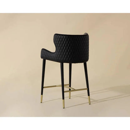 Gianni Leather Counter Stool - LOOMLAN - SUNPAN - Counter Stools