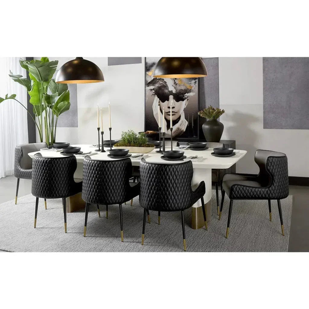 Gianni Leather Dining Chair - LOOMLAN - SUNPAN - Dining Chairs
