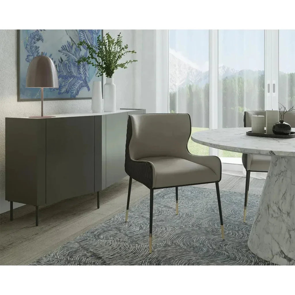 Gianni Leather Dining Chair - LOOMLAN - SUNPAN - Dining Chairs