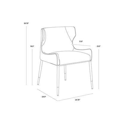 Gianni Leather Dining Chair - LOOMLAN - SUNPAN - Dining Chairs