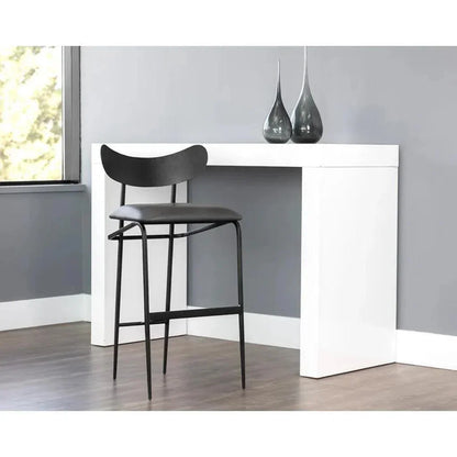 Gibbons Leather Unique Barstool - LOOMLAN - SUNPAN - Bar Stools