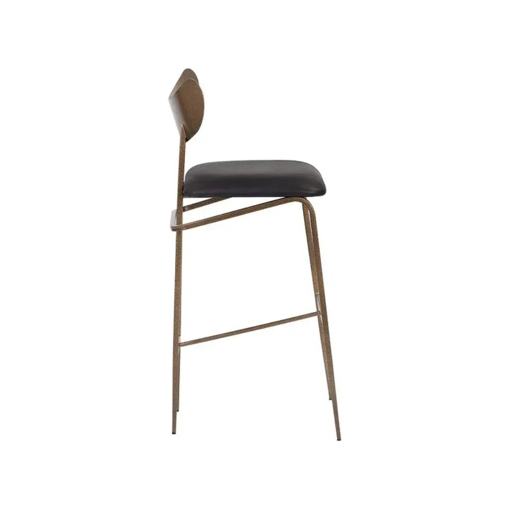 Gibbons Leather Unique Barstool - LOOMLAN - SUNPAN - Bar Stools