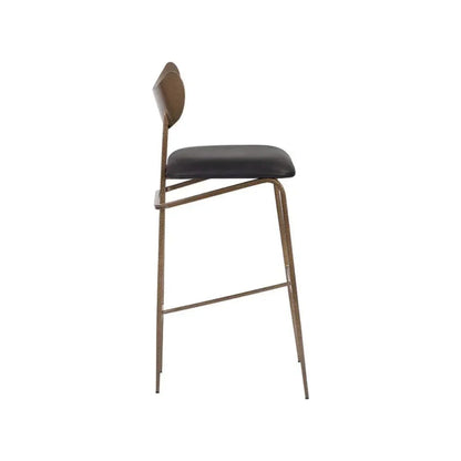 Gibbons Leather Unique Barstool - LOOMLAN - SUNPAN - Bar Stools