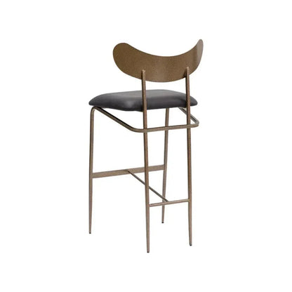 Gibbons Leather Unique Barstool - LOOMLAN - SUNPAN - Bar Stools