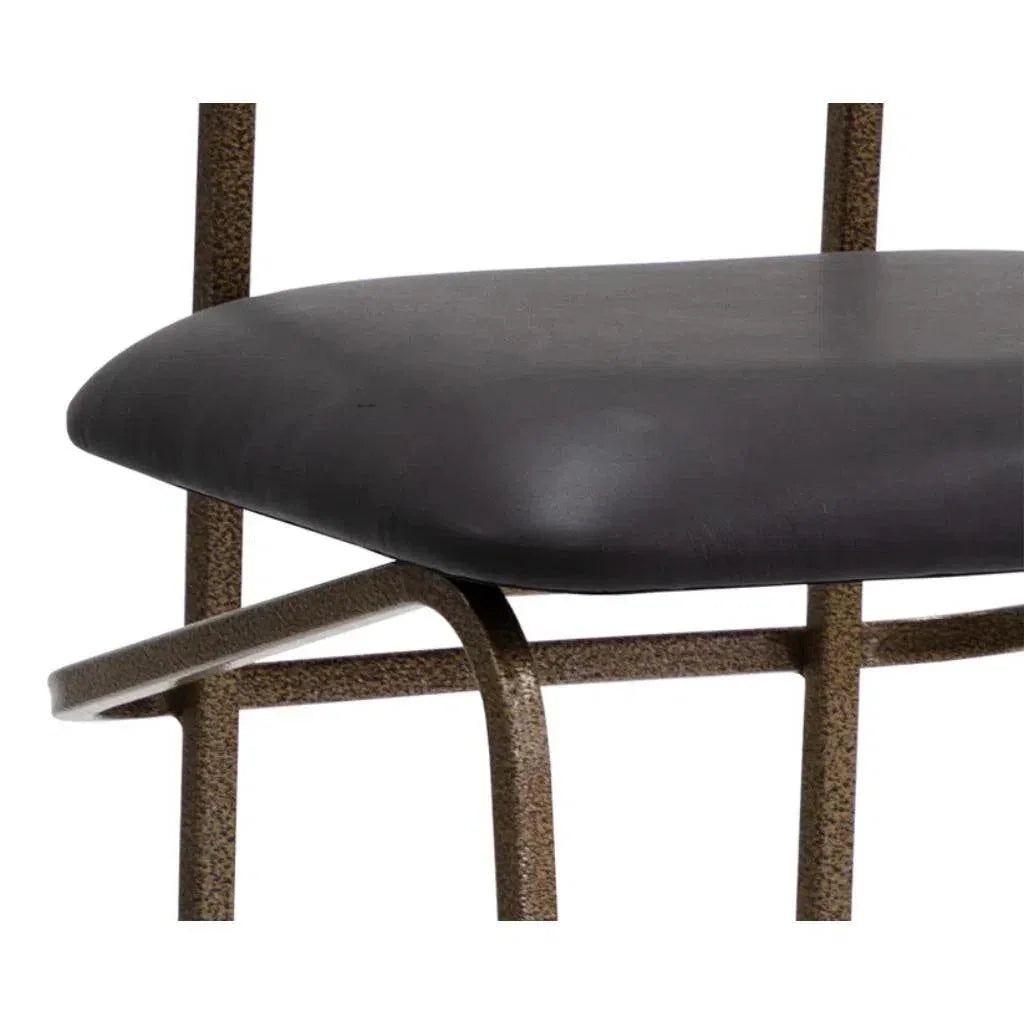 Gibbons Leather Unique Barstool - LOOMLAN - SUNPAN - Bar Stools