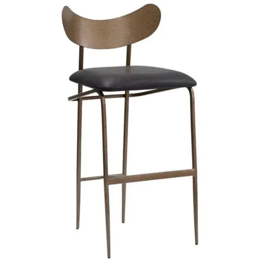 Gibbons Leather Unique Barstool - LOOMLAN - SUNPAN - Bar Stools