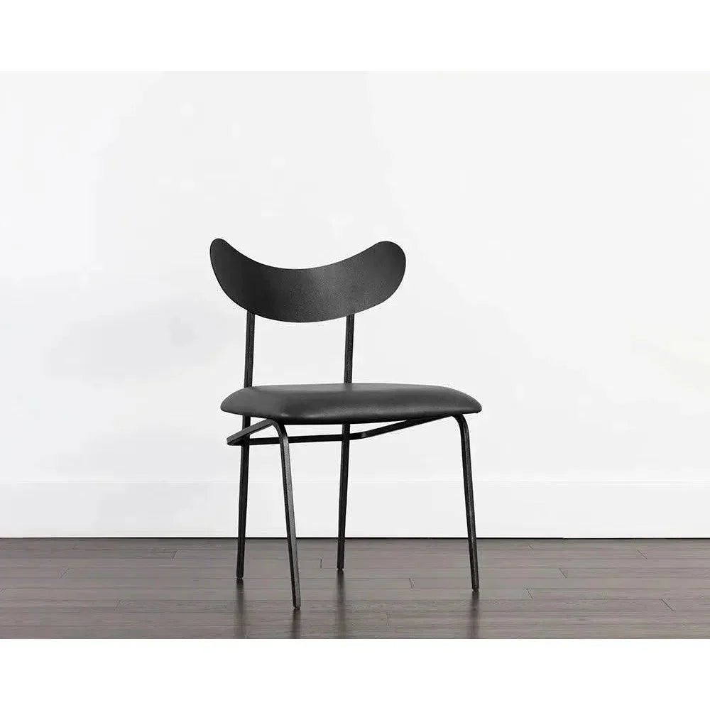 Gibbons Leather Unique Armless Dining Chair - LOOMLAN - SUNPAN - Dining Chairs