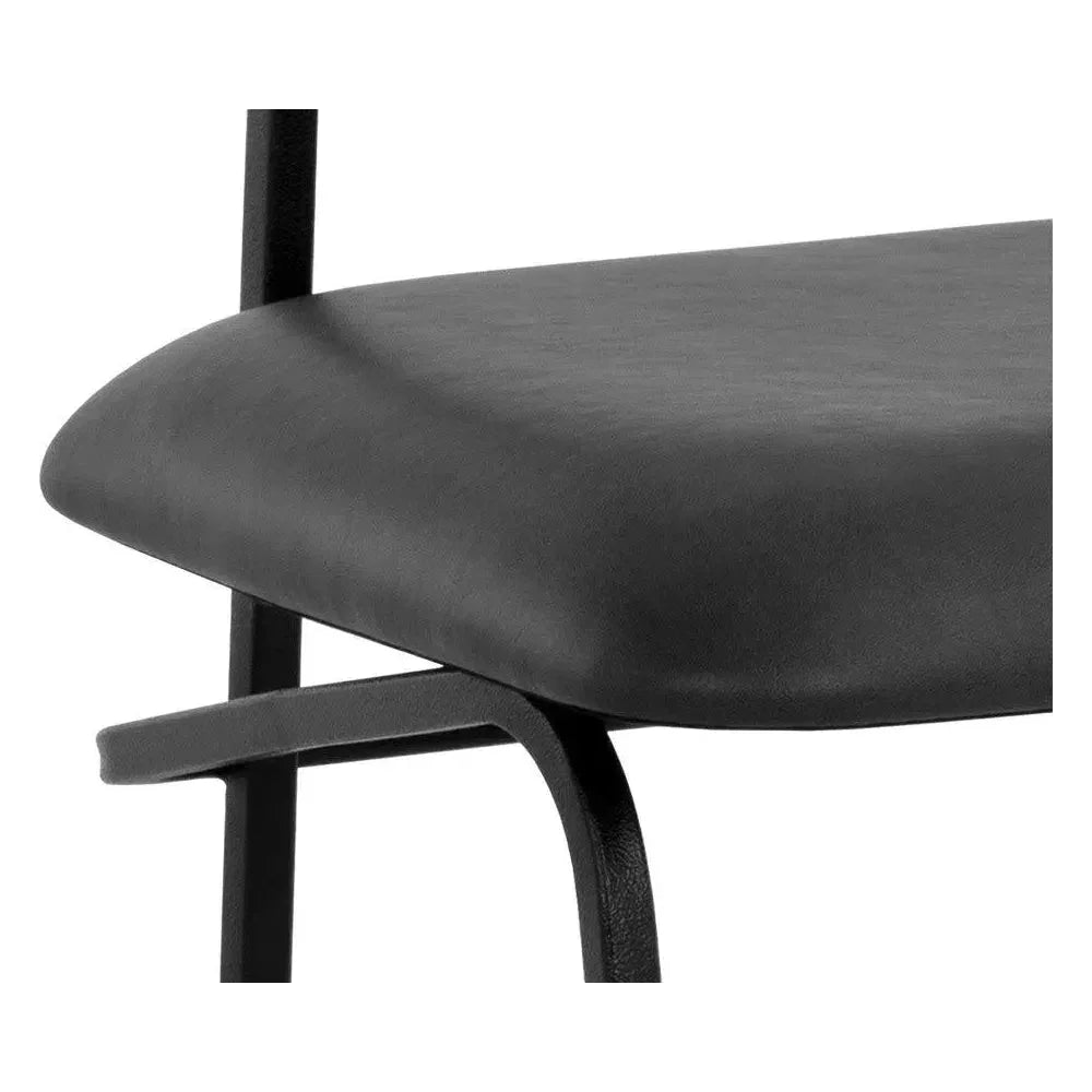 Gibbons Leather Unique Armless Dining Chair - LOOMLAN - SUNPAN - Dining Chairs