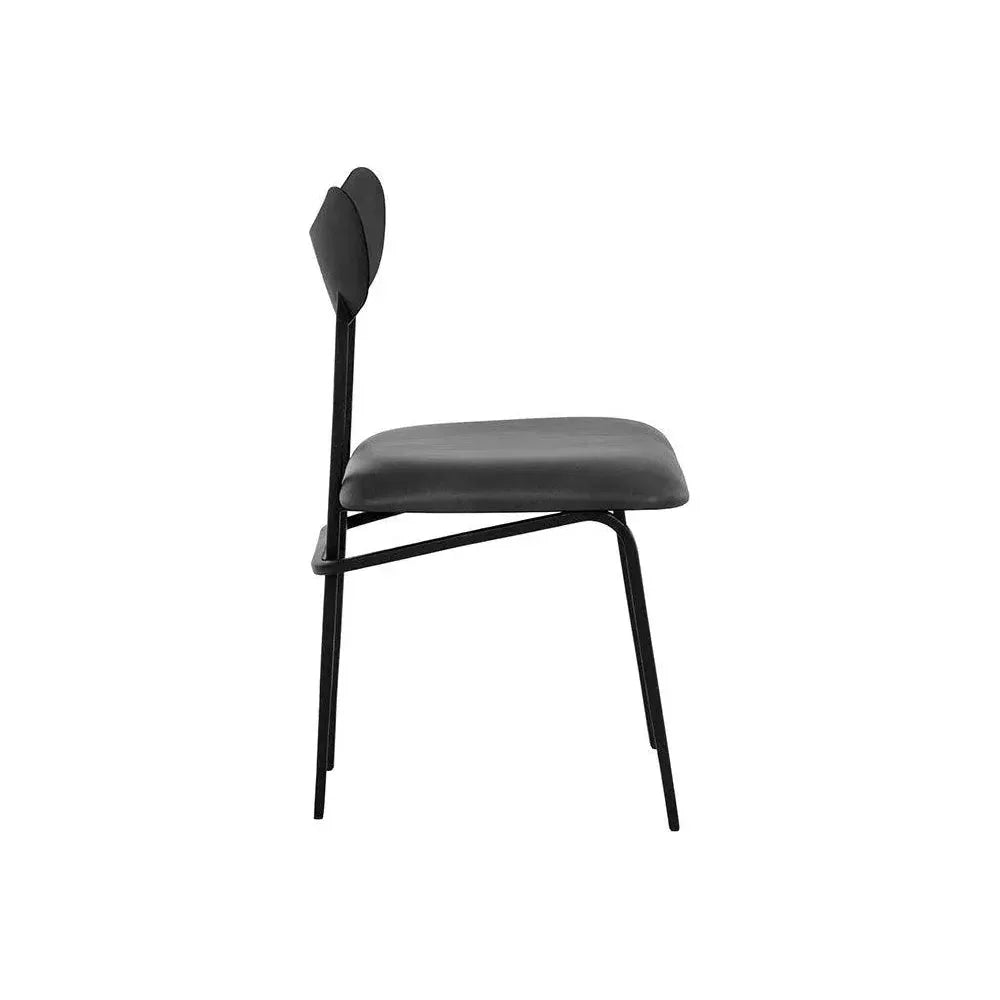 Gibbons Leather Unique Armless Dining Chair - LOOMLAN - SUNPAN - Dining Chairs