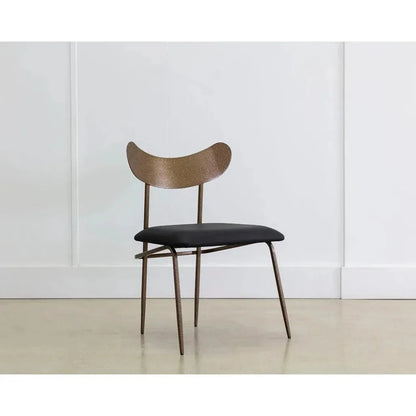 Gibbons Leather Unique Armless Dining Chair - LOOMLAN - SUNPAN - Dining Chairs