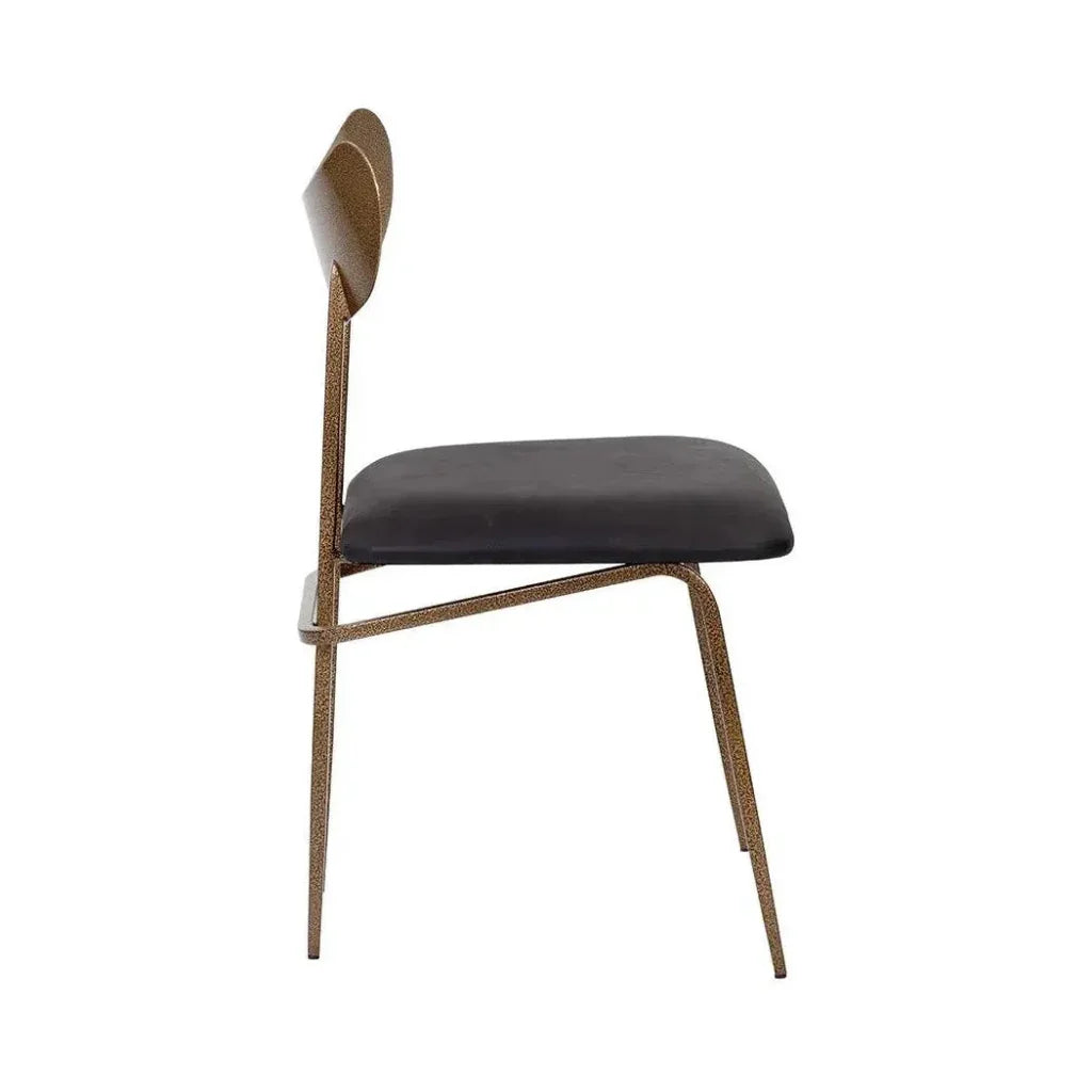 Gibbons Leather Unique Armless Dining Chair - LOOMLAN - SUNPAN - Dining Chairs