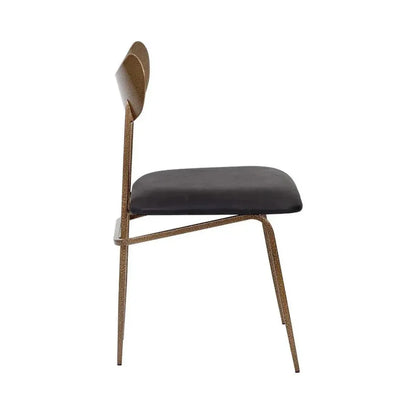 Gibbons Leather Unique Armless Dining Chair - LOOMLAN - SUNPAN - Dining Chairs