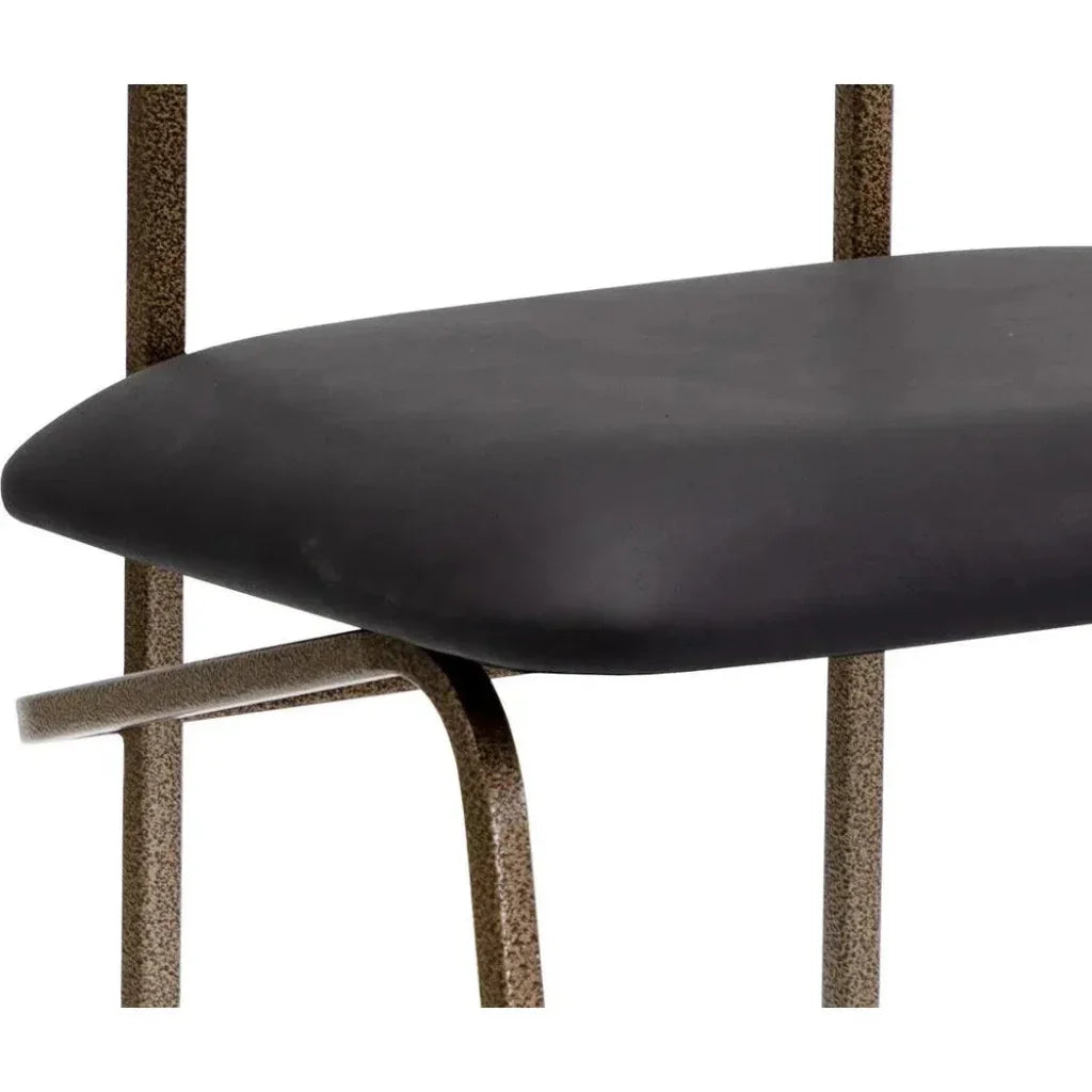 Gibbons Leather Unique Armless Dining Chair - LOOMLAN - SUNPAN - Dining Chairs