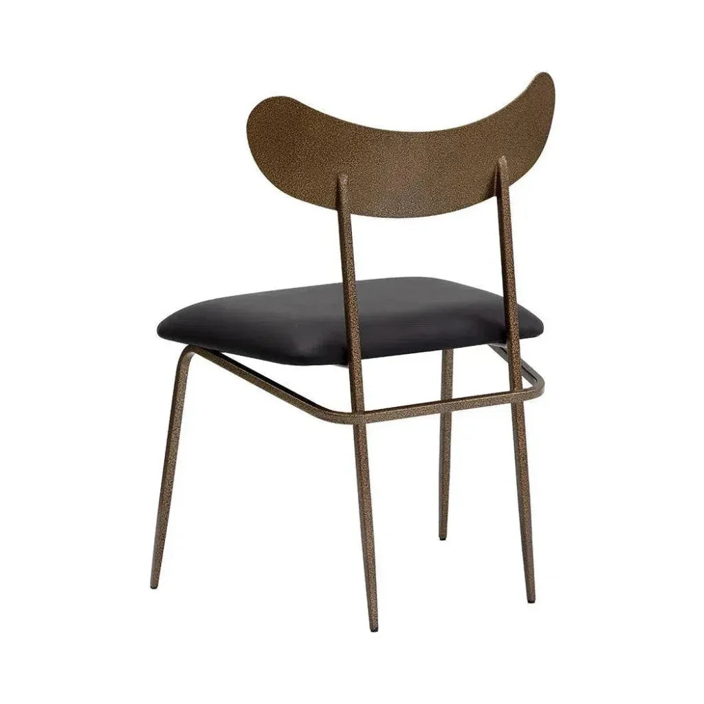 Gibbons Leather Unique Armless Dining Chair - LOOMLAN - SUNPAN - Dining Chairs