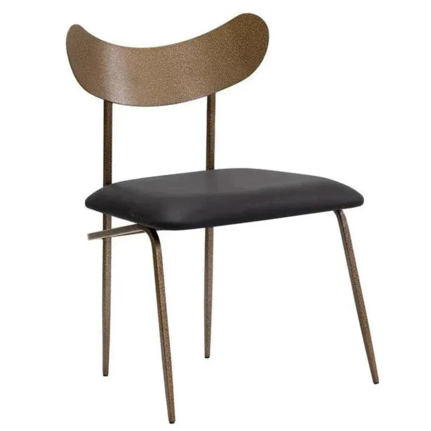 Gibbons Leather Unique Armless Dining Chair - LOOMLAN - SUNPAN - Dining Chairs