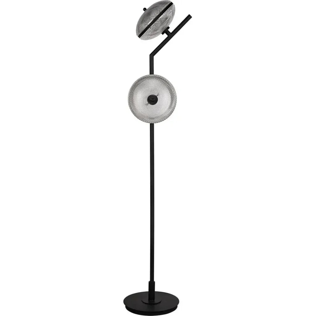 Gibson Floor Lamp, Black Steel-Floor Lamps-Noir-LOOMLAN