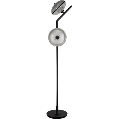 Gibson Floor Lamp, Black Steel-Floor Lamps-Noir-LOOMLAN