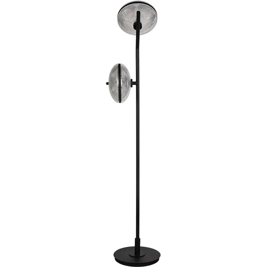 Gibson Floor Lamp, Black Steel-Floor Lamps-Noir-LOOMLAN