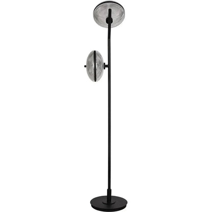 Gibson Floor Lamp, Black Steel-Floor Lamps-Noir-LOOMLAN