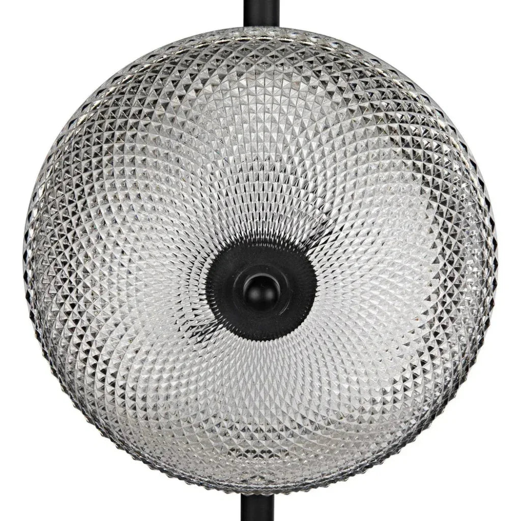 Gibson Floor Lamp, Black Steel-Floor Lamps-Noir-LOOMLAN