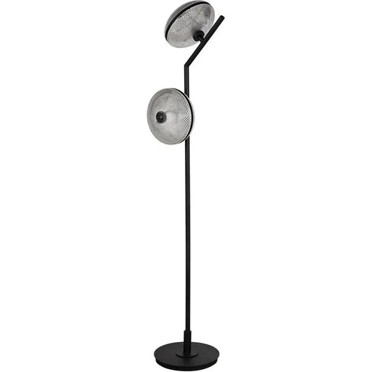 Gibson Floor Lamp, Black Steel-Floor Lamps-Noir-LOOMLAN
