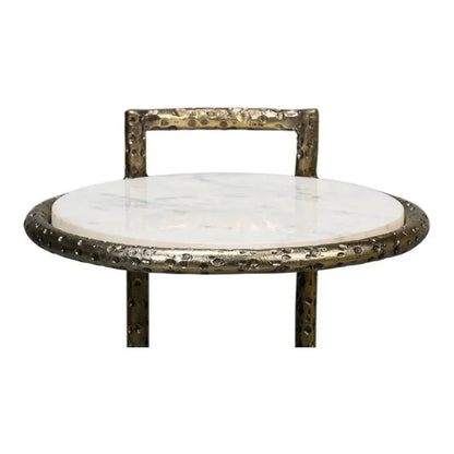 Gibson Round End Table - LOOMLAN - Sarreid - Side Tables
