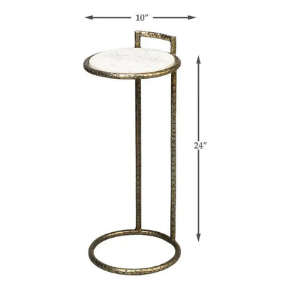 Gibson Round End Table - LOOMLAN - Sarreid - Side Tables