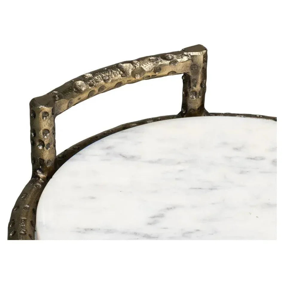 Gibson Round End Table - LOOMLAN - Sarreid - Side Tables