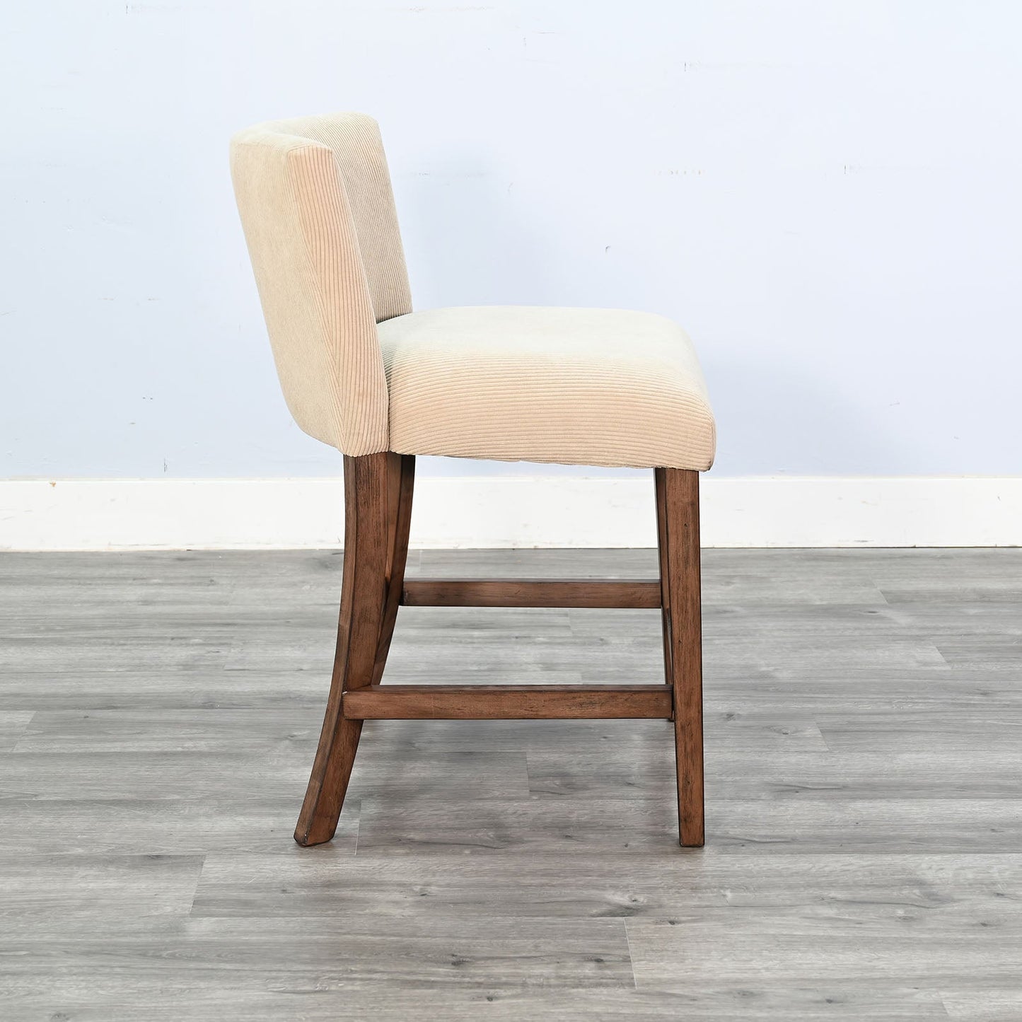 Gibson White Fabric Counter Stool 2PC