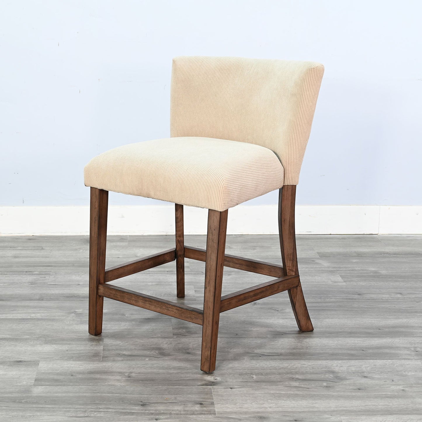 Gibson White Fabric Counter Stool 2PC