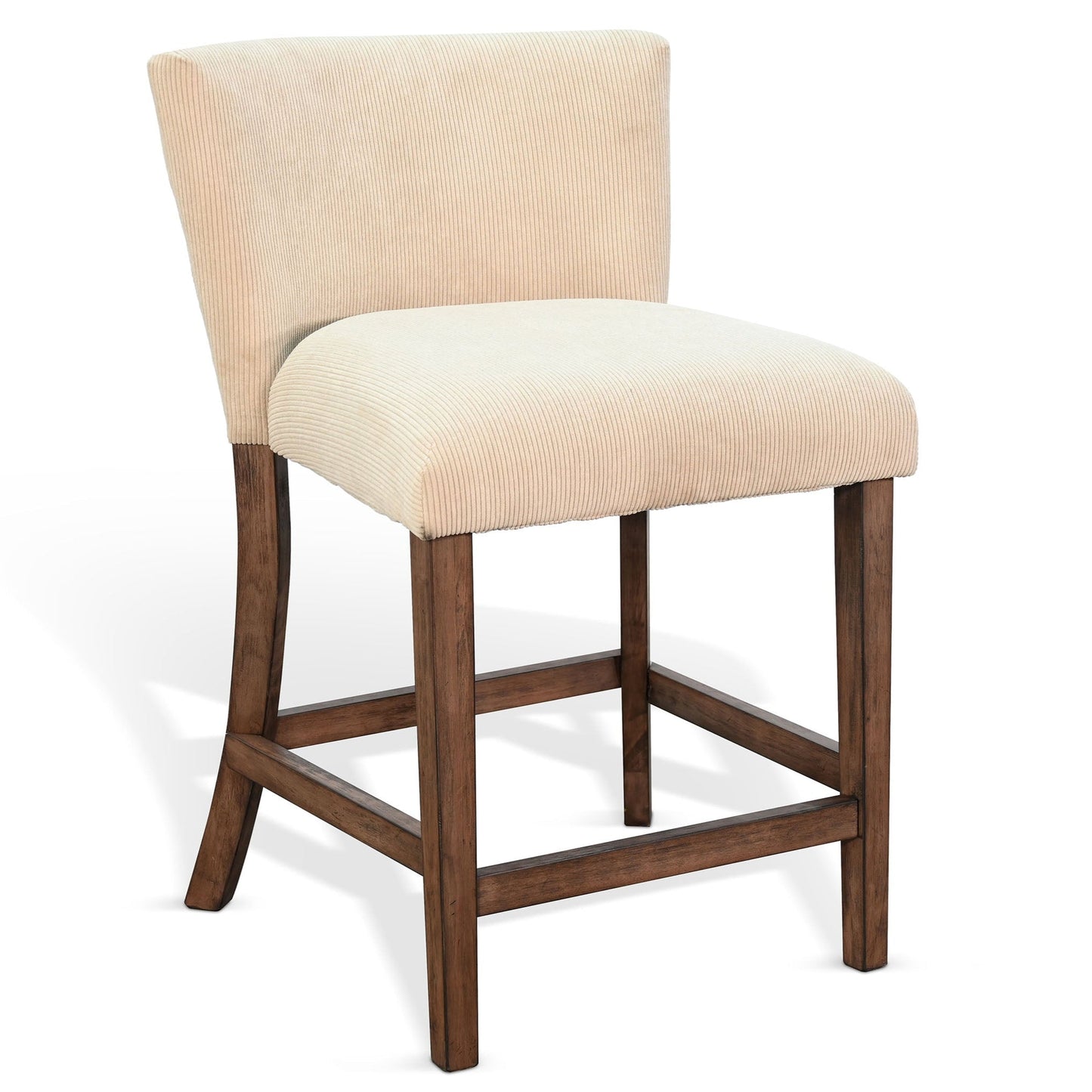 Gibson White Fabric Counter Stool 2PC