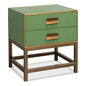 Gideon Shagreen Green Rectangular Side Table - LOOMLAN - Sarreid - Side Tables