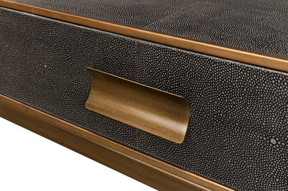 Gideon Shagreen Leathe Square Coffee Table - LOOMLAN - Sarreid - Coffee Tables