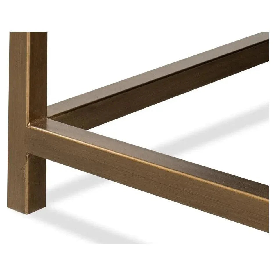 Gideon Shagreen Leather Green Square Coffee Table - LOOMLAN - Sarreid - Coffee Tables