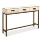 Gideon Shagreen Leather Rectangular Console Table - LOOMLAN - Sarreid - Console Tables