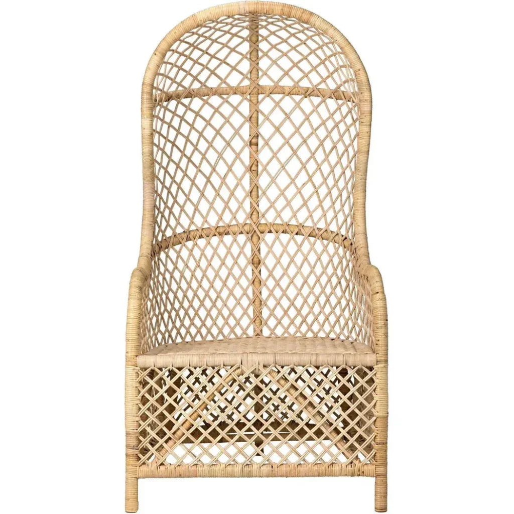 Gigi Birch and Rattan Arm Chair - LOOMLAN - Noir - Accent Chairs