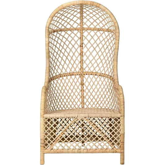 Gigi Birch and Rattan Arm Chair - LOOMLAN - Noir - Accent Chairs