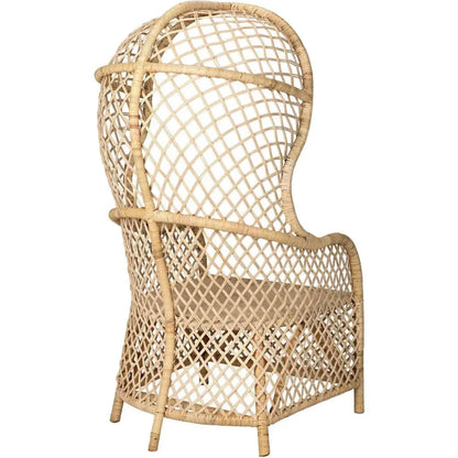 Gigi Birch and Rattan Arm Chair - LOOMLAN - Noir - Accent Chairs