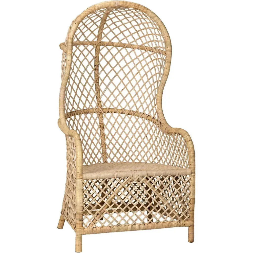 Gigi Birch and Rattan Arm Chair - LOOMLAN - Noir - Accent Chairs