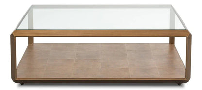 Gilbert Iron Framed Rectangular Cocktail Table - LOOMLAN - Sarreid - Coffee Tables