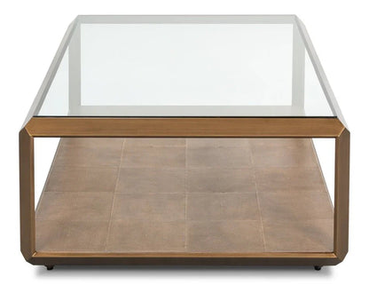 Gilbert Iron Framed Rectangular Cocktail Table - LOOMLAN - Sarreid - Coffee Tables