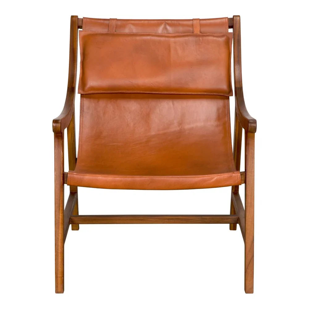 Gilberto Teak Wood Framed Club Chair - LOOMLAN - Noir - Club Chairs