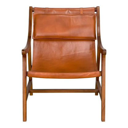 Gilberto Teak Wood Framed Club Chair - LOOMLAN - Noir - Club Chairs