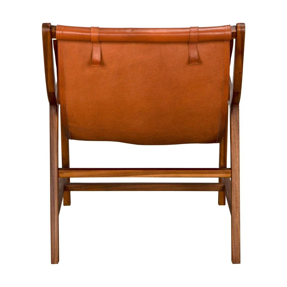 Gilberto Teak Wood Framed Club Chair - LOOMLAN - Noir - Club Chairs