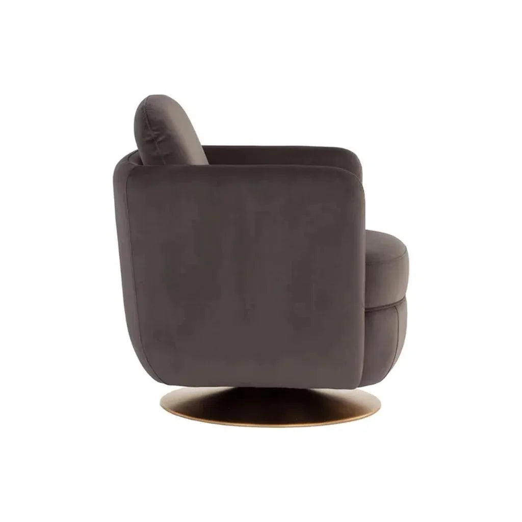 Gilley Fabric Swivel Lounge Chair - LOOMLAN - SUNPAN - Club Chairs