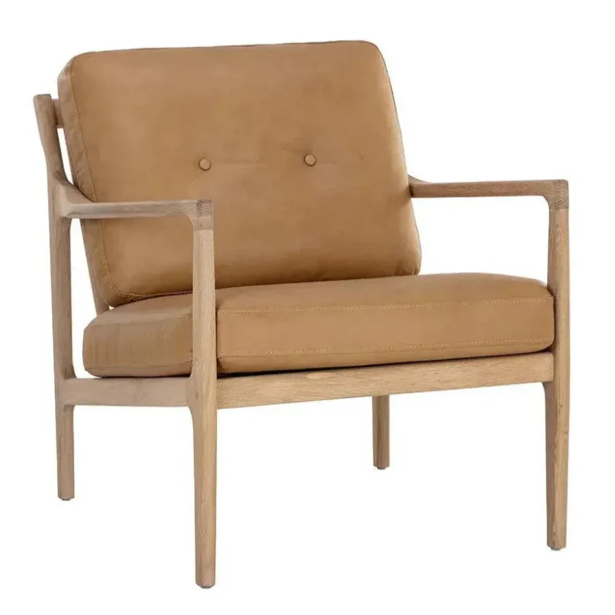 Gilmore Leather Lounge Chair - LOOMLAN - SUNPAN - Accent Chairs