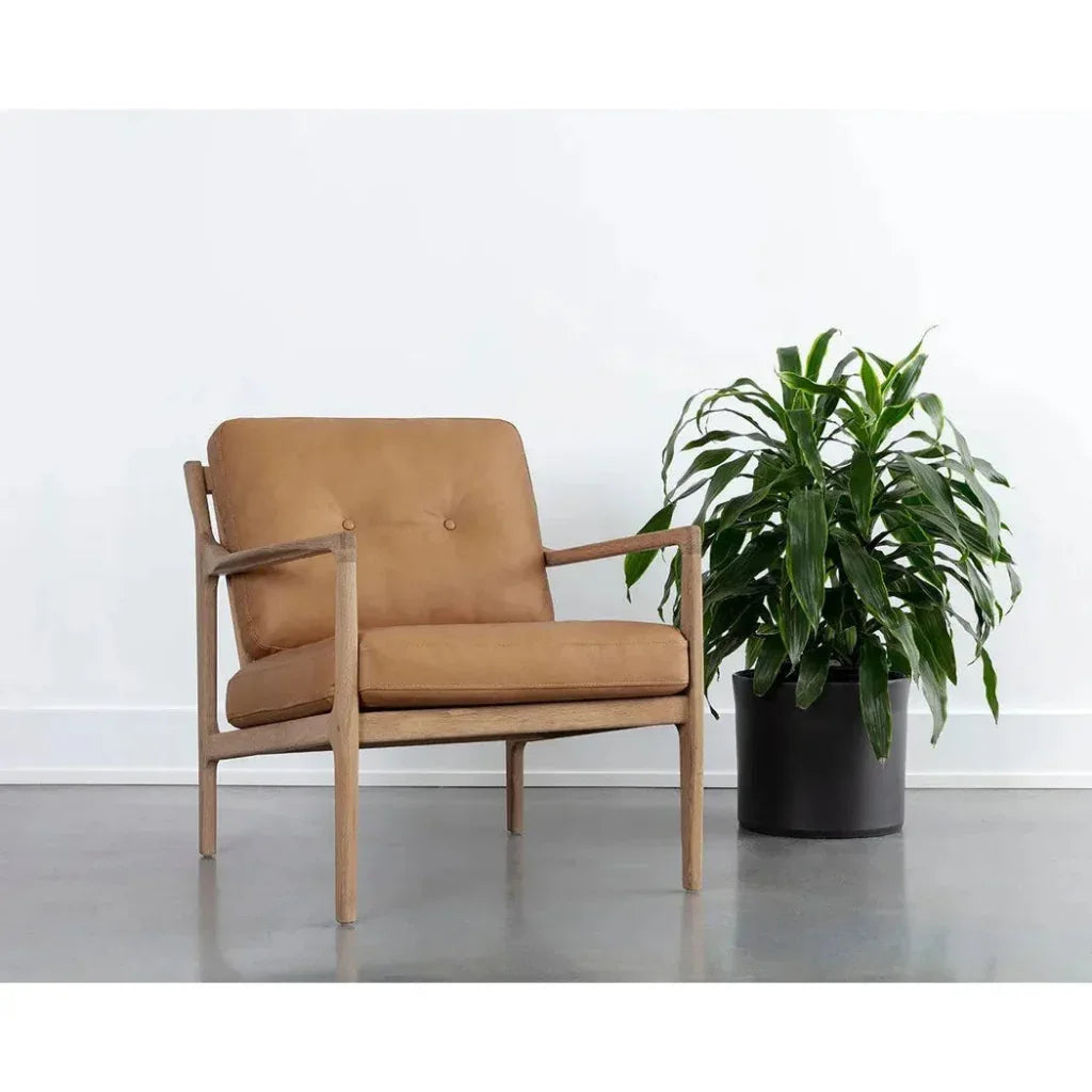 Gilmore Leather Lounge Chair - LOOMLAN - SUNPAN - Accent Chairs