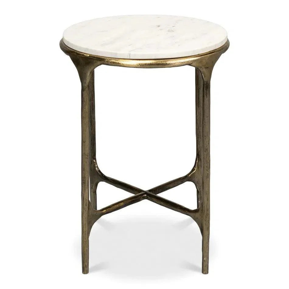 Gimlet Round End Table - LOOMLAN - Sarreid - Side Tables