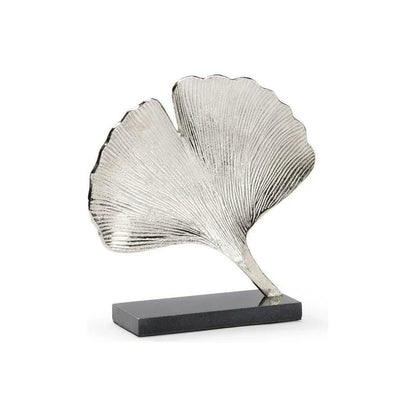 Ginkgo Modern Design Marble Base Sculpture - LOOMLAN - Wildwood - Statues & Sculptures