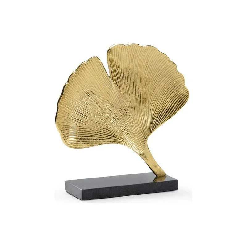 Ginkgo Modern Design Marble Base Sculpture - LOOMLAN - Wildwood - Statues & Sculptures